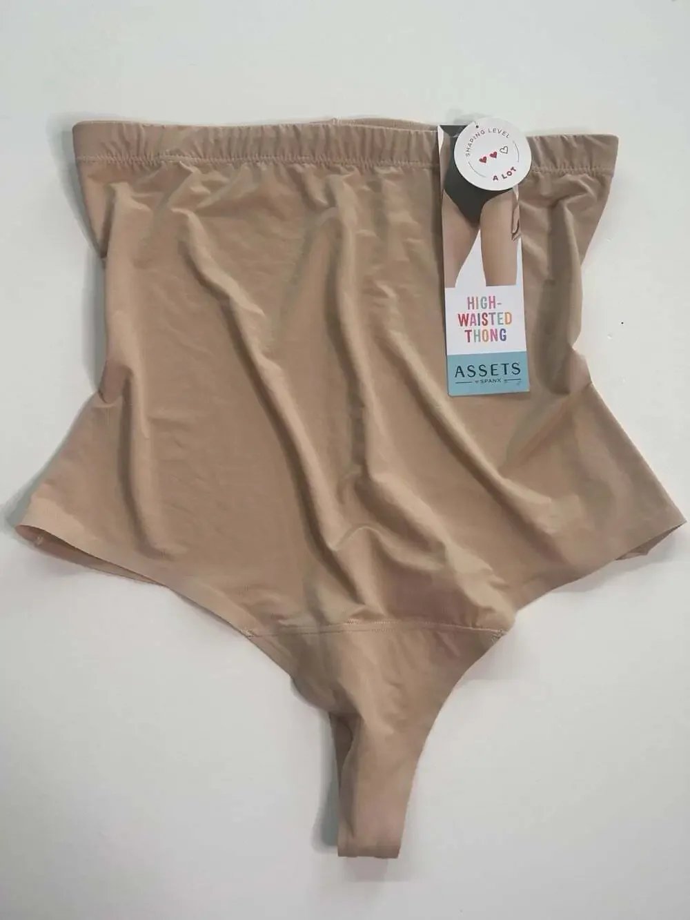 Assets By Spanx Women’s High Waisted Thong In Nude, Sz.1X